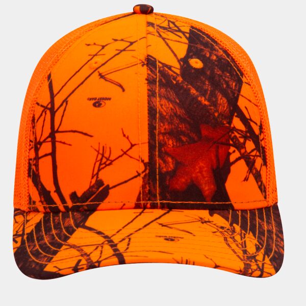 OTTO CAP® Mossy Oak Camouflage 6 Panel Low Profile Mesh Back Trucker Hat Thumbnail