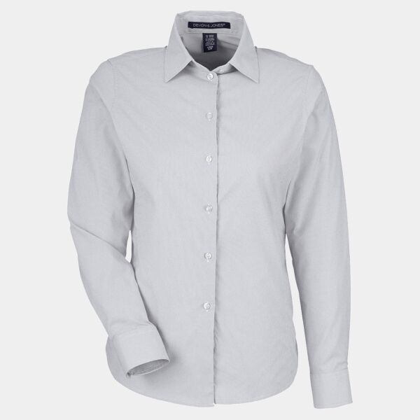 Women's CrownLux Performance® Microstripe Dress Shirt Thumbnail