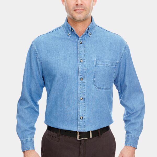 Men's Cypress Denim Shirt with Pocket Thumbnail