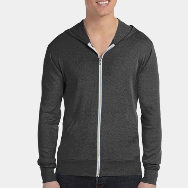 Unisex Triblend Full-Zip Lightweight Hoodie Thumbnail
