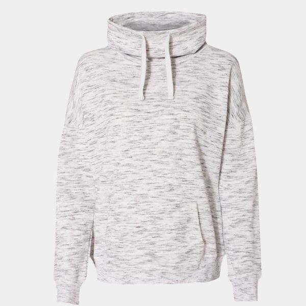 Women’s Mélange Fleece Cowl Neck Sweatshirt Thumbnail