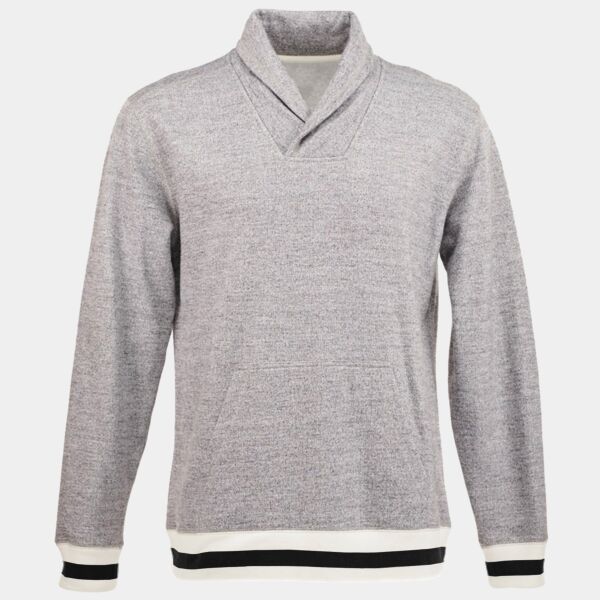 Men's Peppered Fleece Shawl Collar Sweatshirt Thumbnail