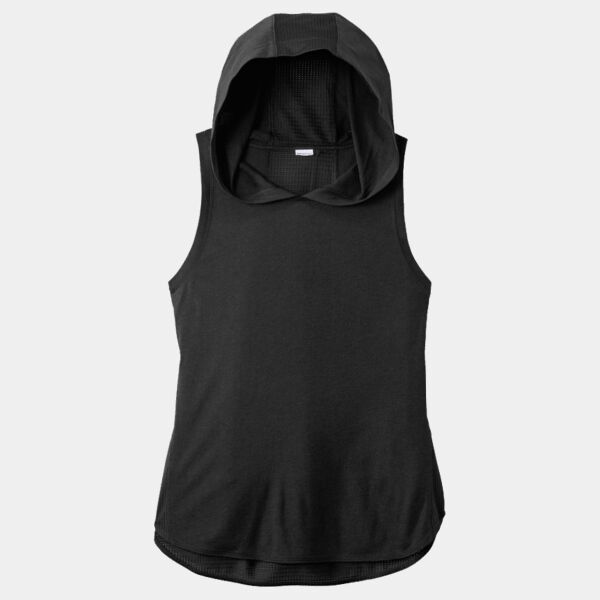 Women's PosiCharge ® Tri Blend Wicking Draft Hoodie Tank Thumbnail