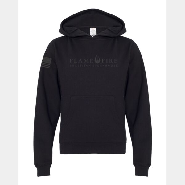 flame and fire_ss4001Y youth black hoodie Thumbnail