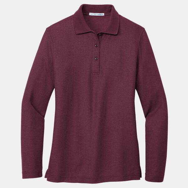 Ladies Long Sleeve Silk Touch™ Polo Thumbnail