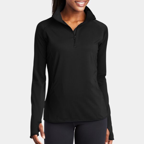 Ladies Sport Wick ® Stretch 1/2 Zip Pullover Thumbnail
