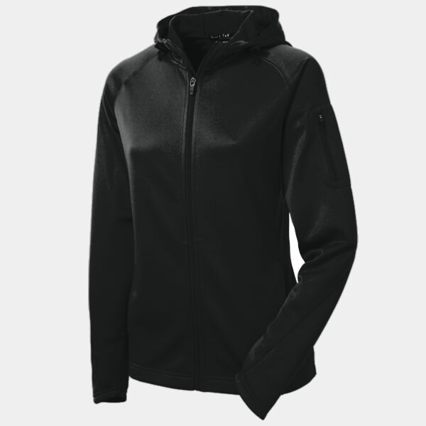 Ladies Tech Fleece Full Zip Hooded Jacket Thumbnail