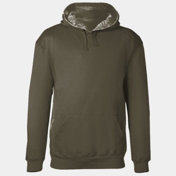 1264 Adult Athletic Fleece Camo Accent Hooded Sweatshirt Thumbnail