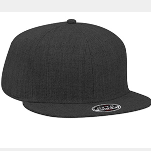 Heather Wool Blend Flat Visor Pro Style Snapback Caps Thumbnail