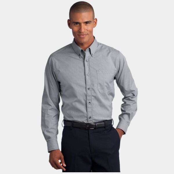 Red House® - Mini-Check Non-Iron Button-Down Shirt Thumbnail