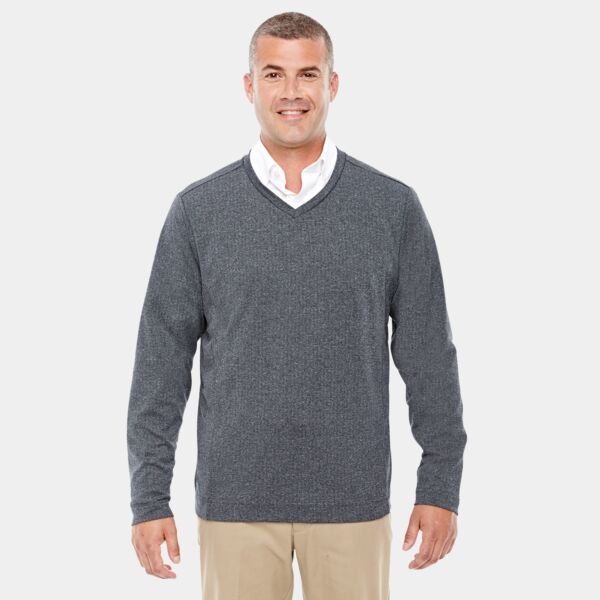 Devon & Jones Adult Fairfield Herringbone V-Neck Pullover Thumbnail