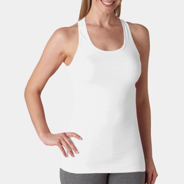 Ladies’ Sheer Rib Racer-Back Blend Tank Thumbnail