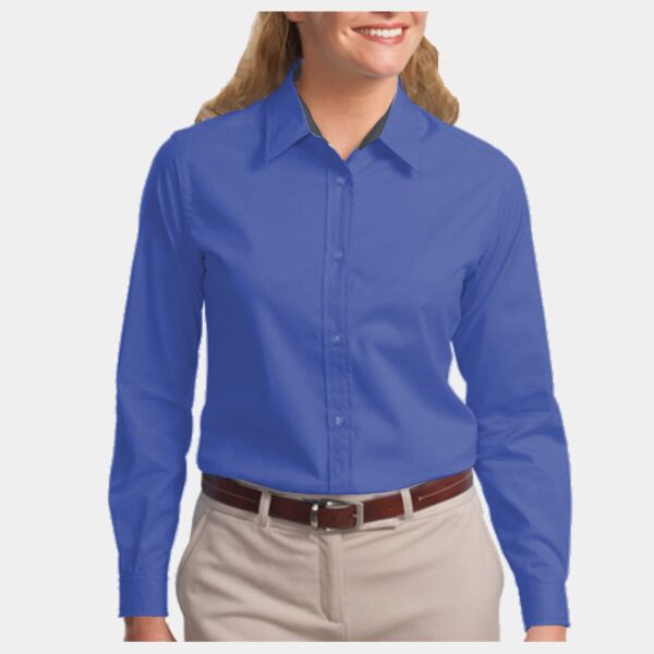 (DPSI) L608 Ladies Long Sleeve Easy Care Shirt Thumbnail