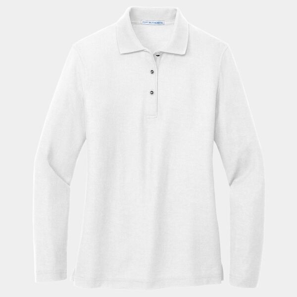 (DPSI) L500LS Ladies Long Sleeve Silk Touch™ Polo Thumbnail
